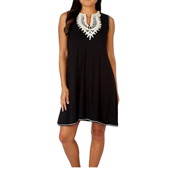 Max Studio Women's Crochet Trim Knit A-line Dress Size XS - Picture 1 of 9